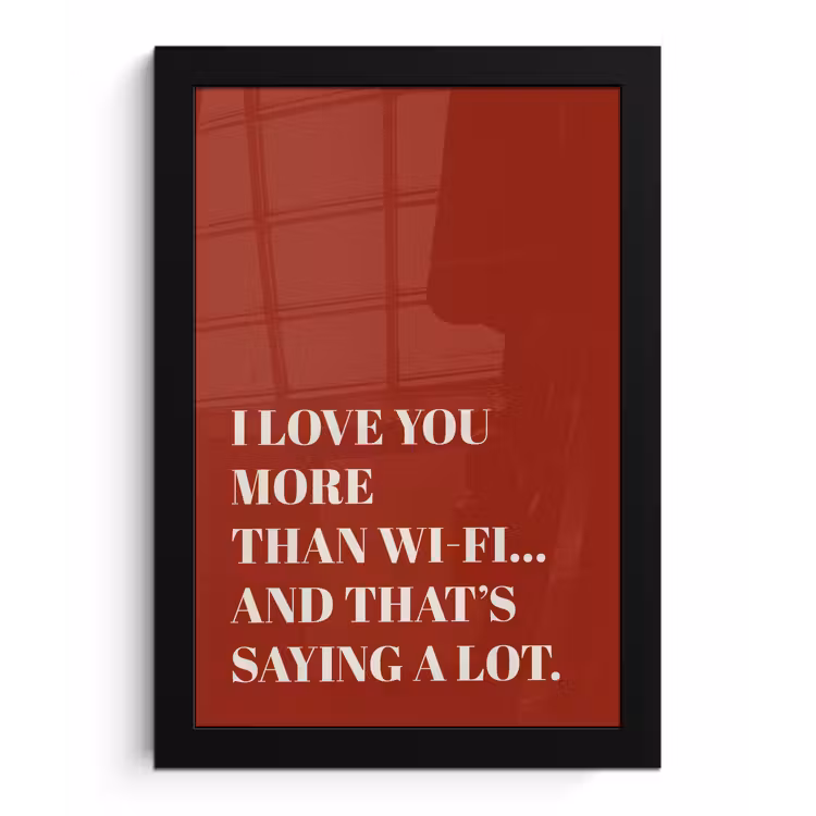 Poster met lijst - Rood - Quote - Liefde — 1