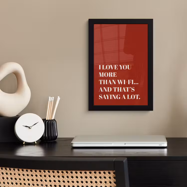 Poster met lijst - Rood - Quote - Liefde — 2