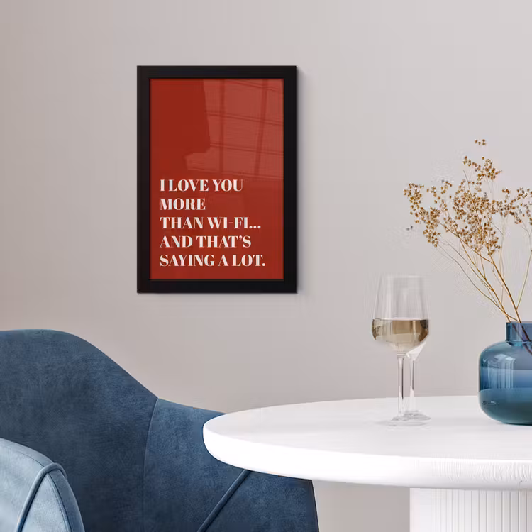 Poster met lijst - Rood - Quote - Liefde — 4