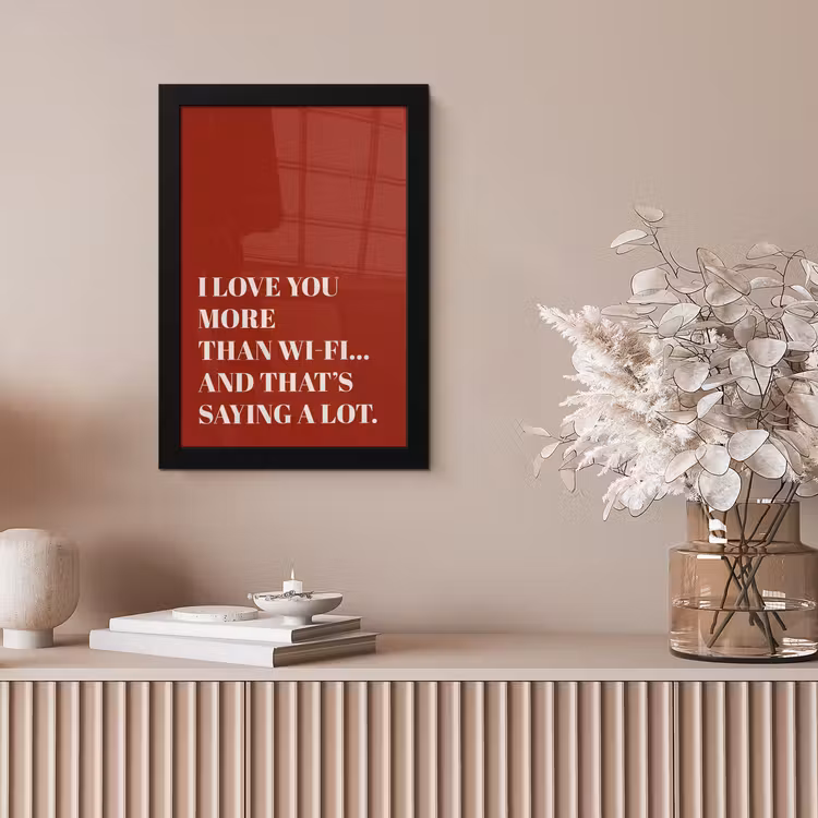 Poster met lijst - Rood - Quote - Liefde — 5