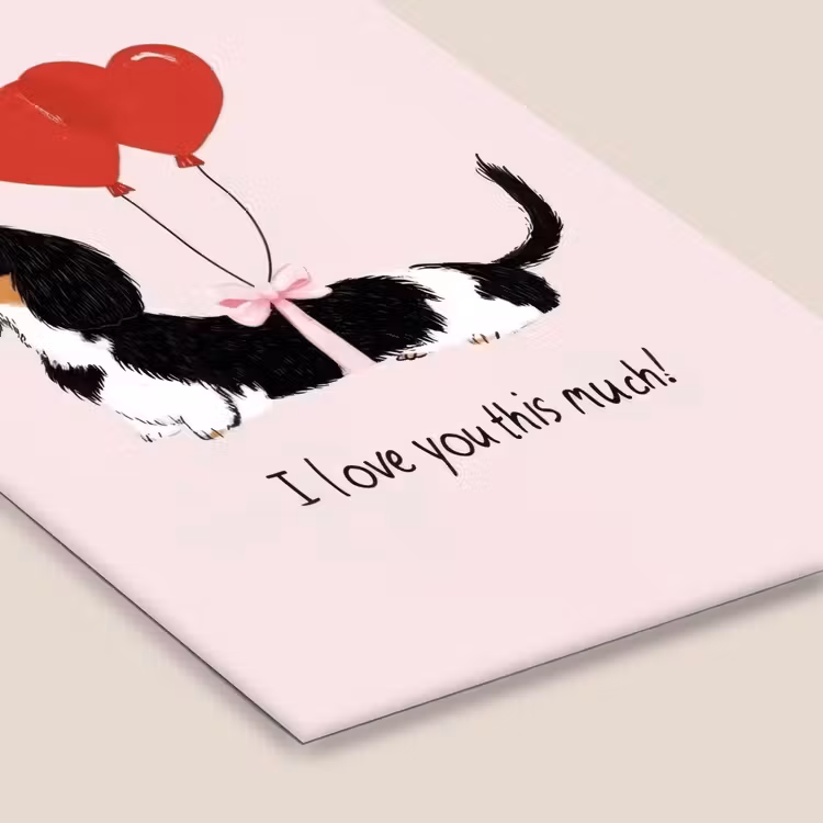 Poster met lijst - Hond - Teckel - Valentijn - Love — 7