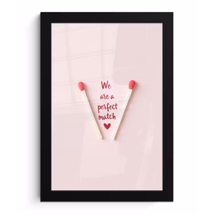 Poster met lijst - Perfect - Minimalistisch - Valentijn — 1