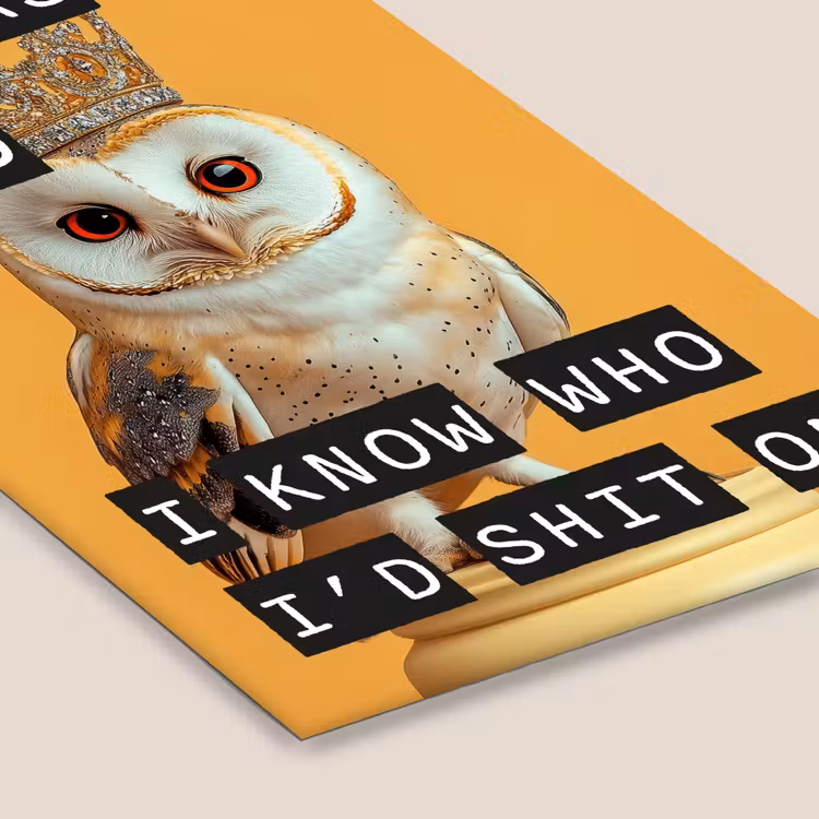 Poster met lijst - If I was a bird kerkuil met kroon — 7