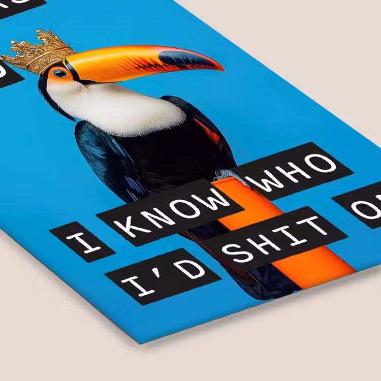 Poster met lijst - If I was a bird toekan met kroon — 7