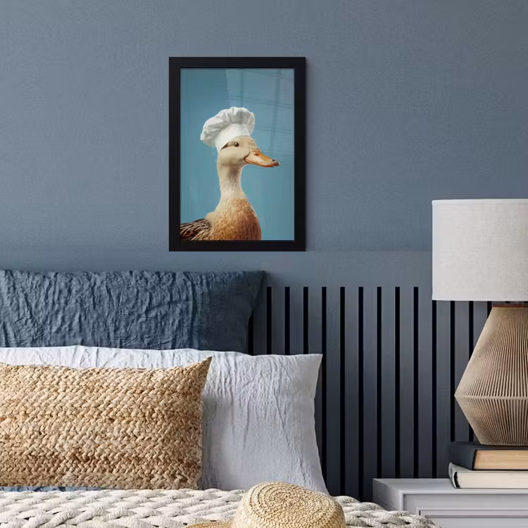 Poster met lijst - Eend - Koksmuts - Cute - Vogel — 3