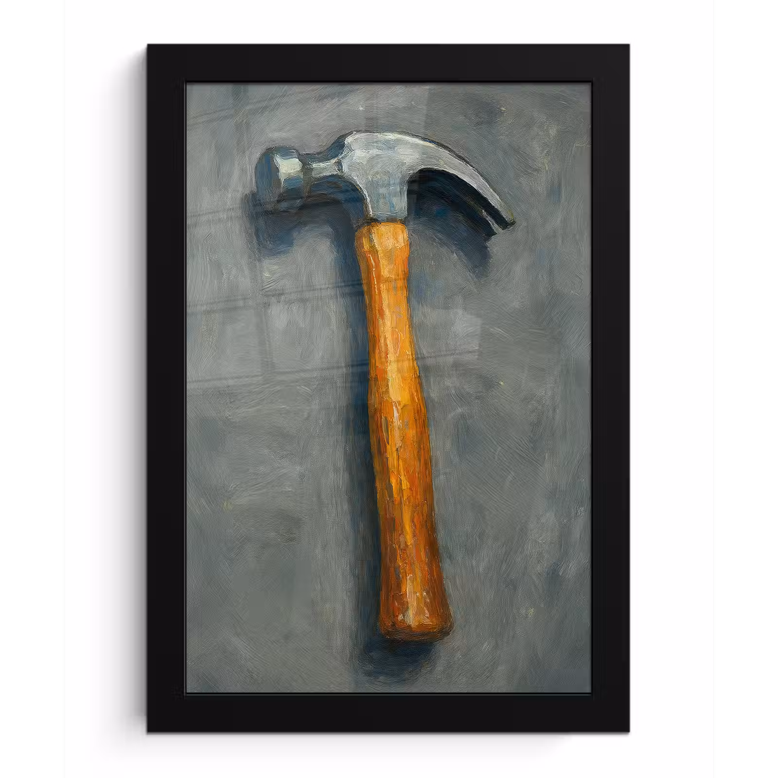 Poster met lijst - Hamer - Schilderij - Gereedschap — 1