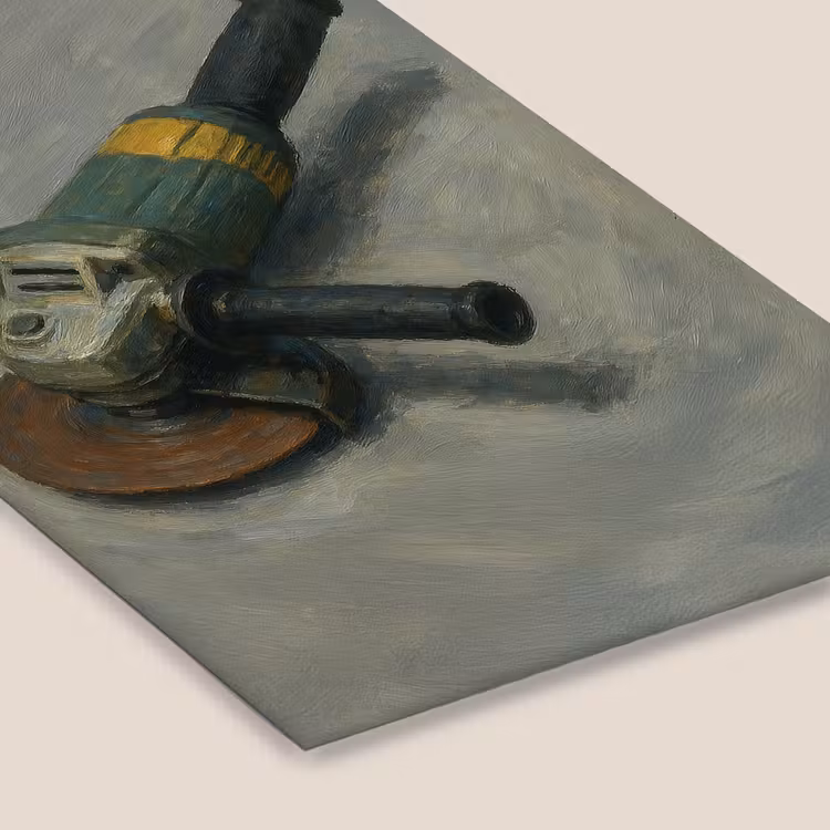 Poster met lijst - Haakse slijper - Schilderij - Gereedschap — 7