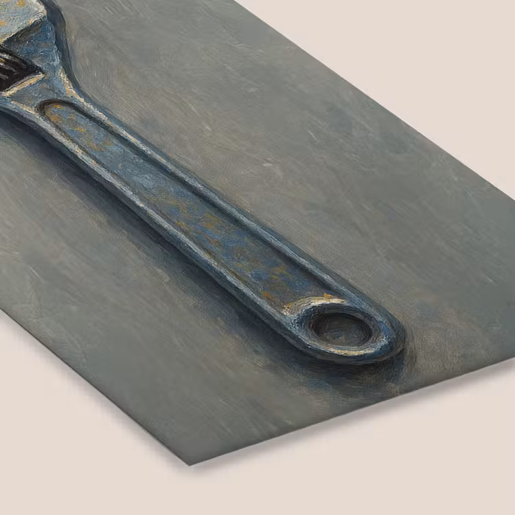 Poster met lijst - Moersleutel - Gereedschap - Verf — 7