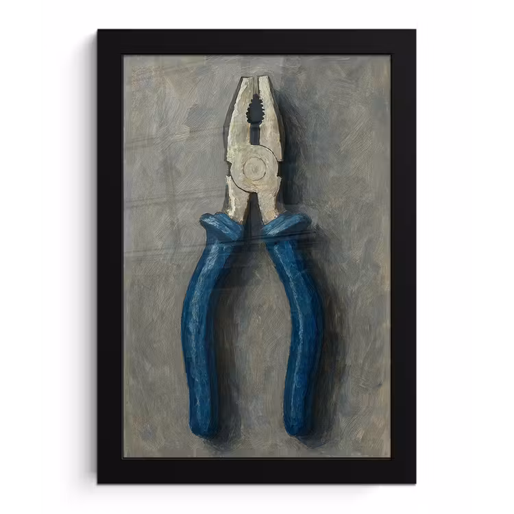 Poster met lijst - Tang - Schilderij - Textuur - Verf — 1