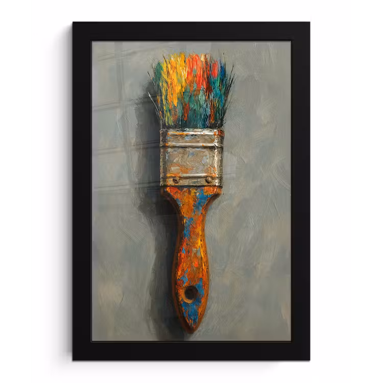 Poster met lijst - Verf - Kwast - Schilderij — 1