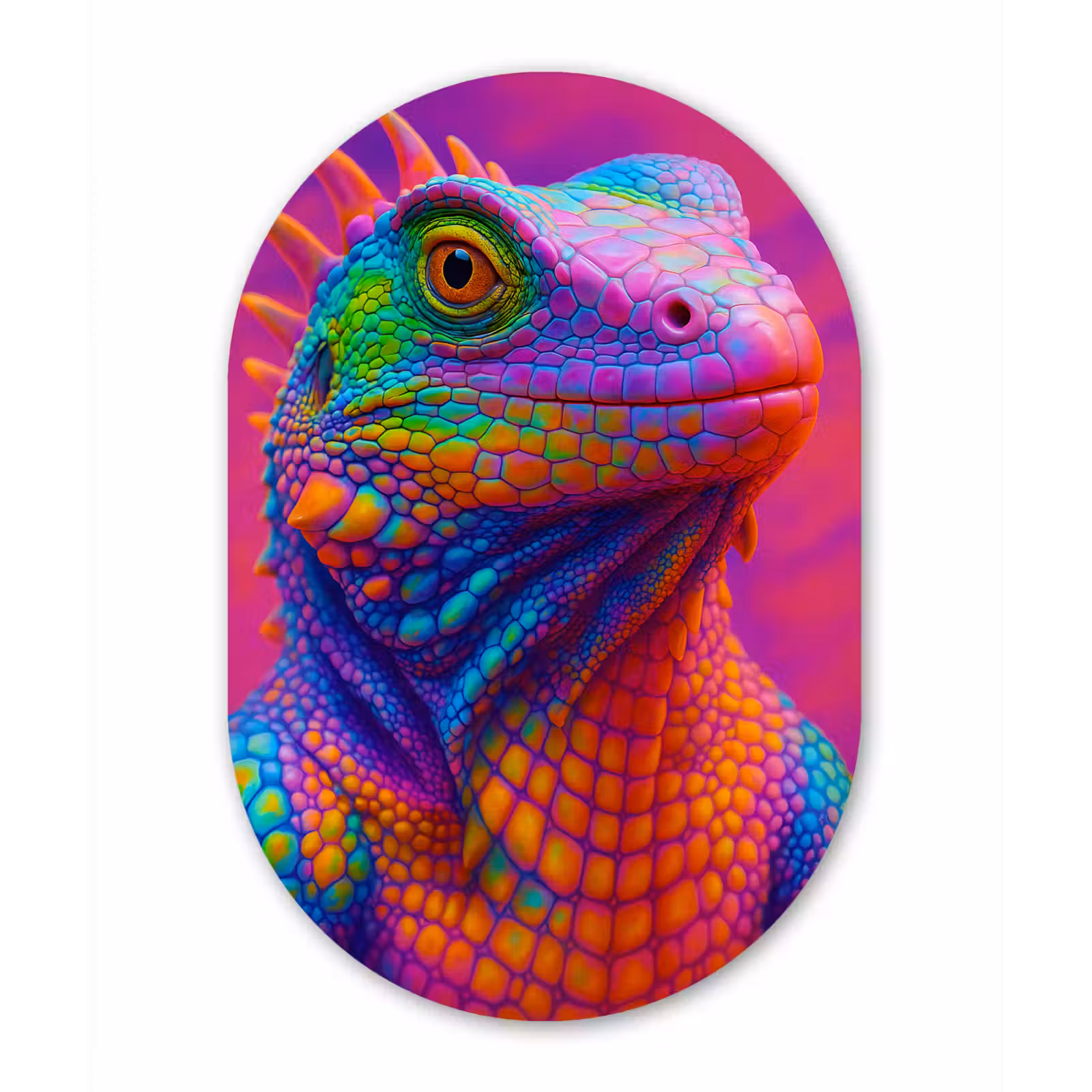 Wandoval Glas – Kameleon - Dieren - Neon - Kleur — 1