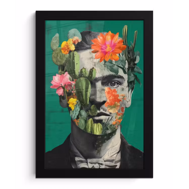 Poster met lijst - Man - Planten - Groen — 1