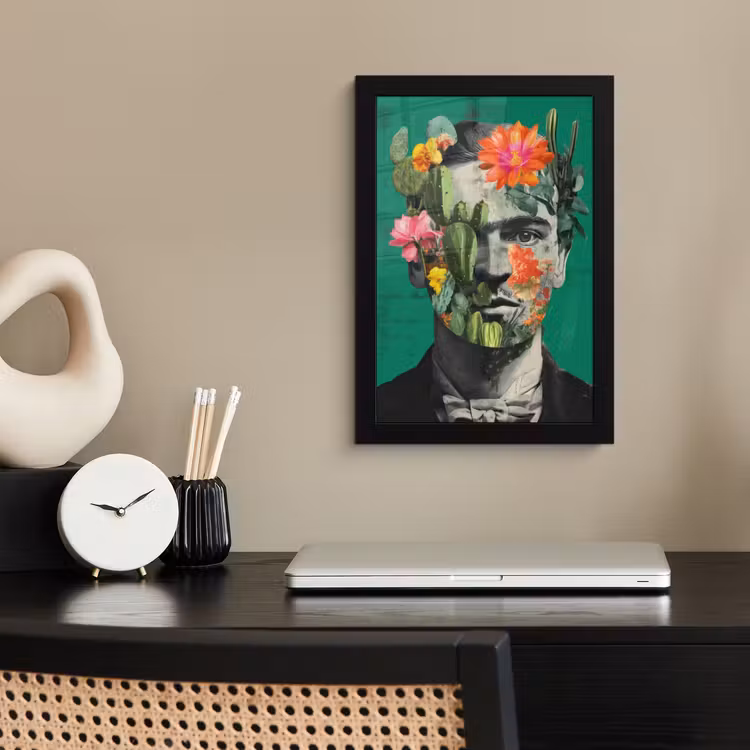 Poster met lijst - Man - Planten - Groen — 2