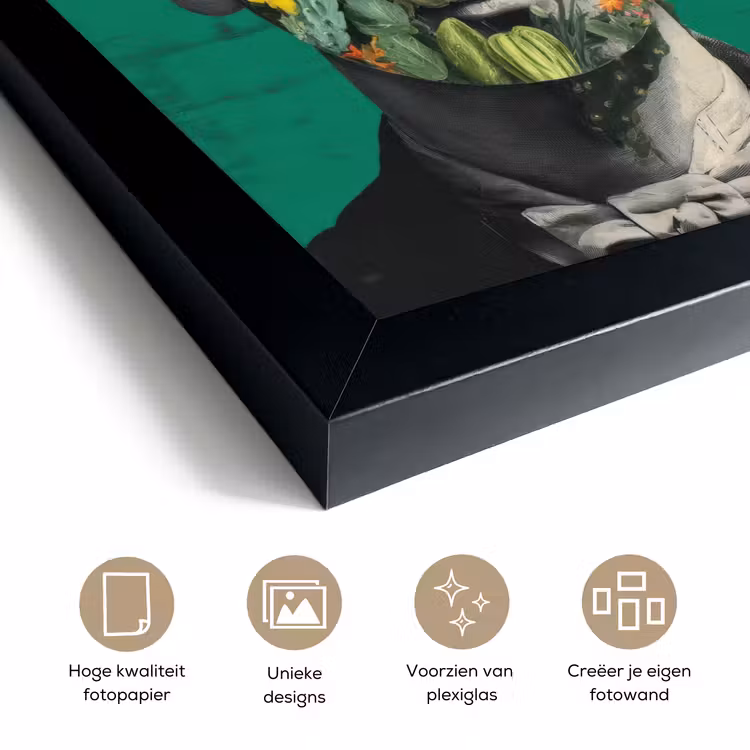 Poster met lijst - Man - Planten - Groen — 6