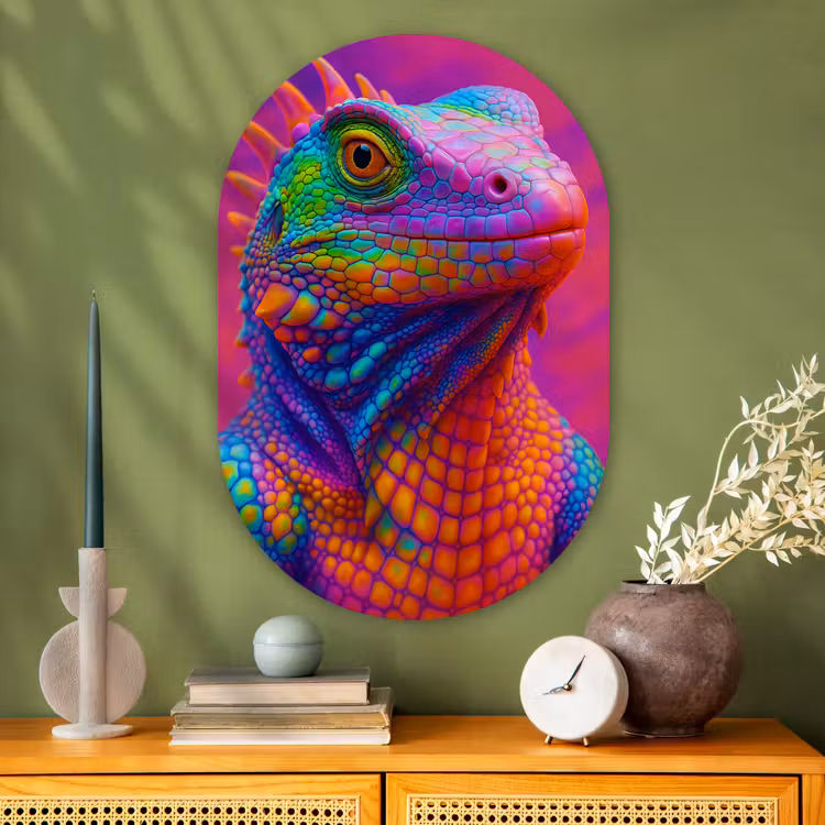 Wandoval Glas – Kameleon - Dieren - Neon - Kleur — 2