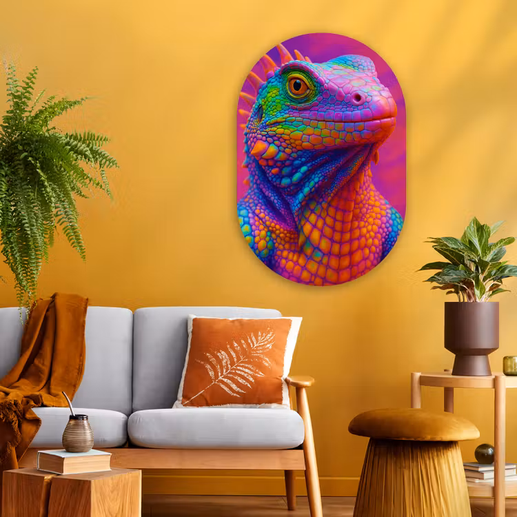 Wandoval Glas – Kameleon - Dieren - Neon - Kleur — 3