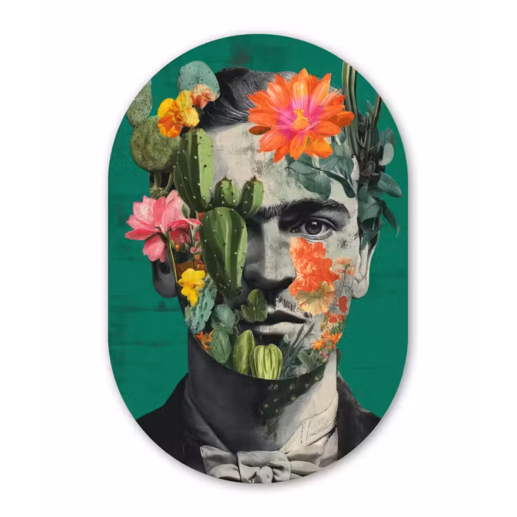 Wandoval Glas – Man - Planten - Groen — 1
