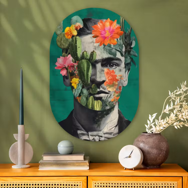 Wandoval Glas – Man - Planten - Groen — 2