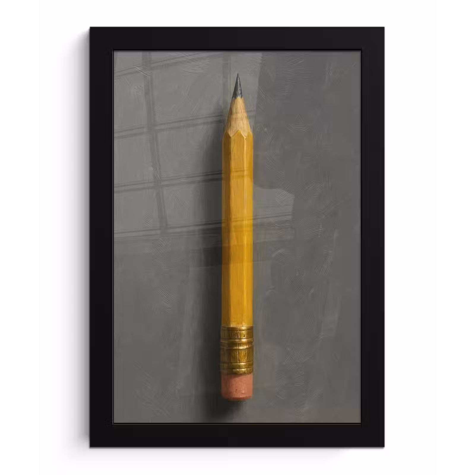 Poster met lijst - Potlood - Schilderij - Geel — 1
