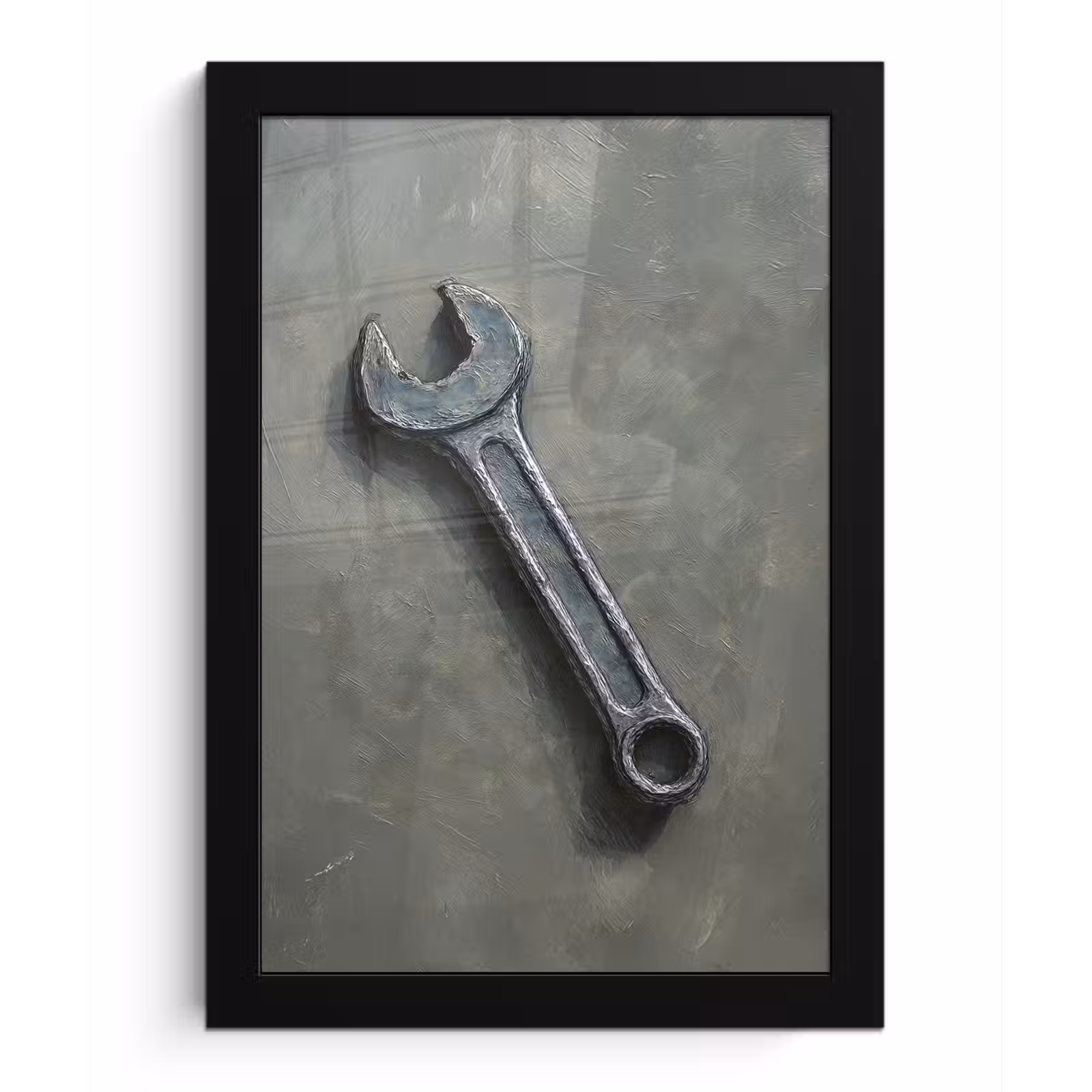 Poster met lijst - Steeksleutel - Schilderij - Gereedschap - Verf — 1