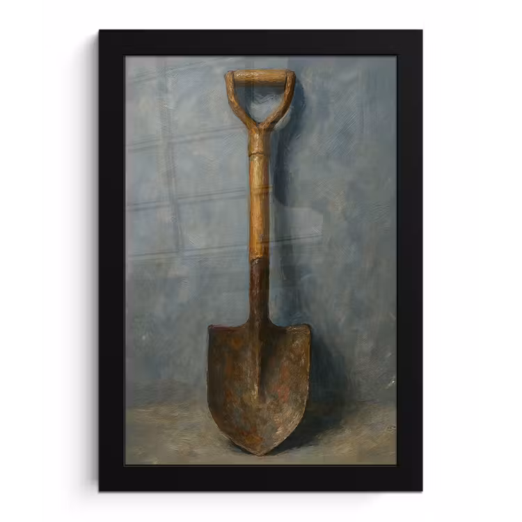 Poster met lijst - Schep - Gereedschap - Schilderij — 1