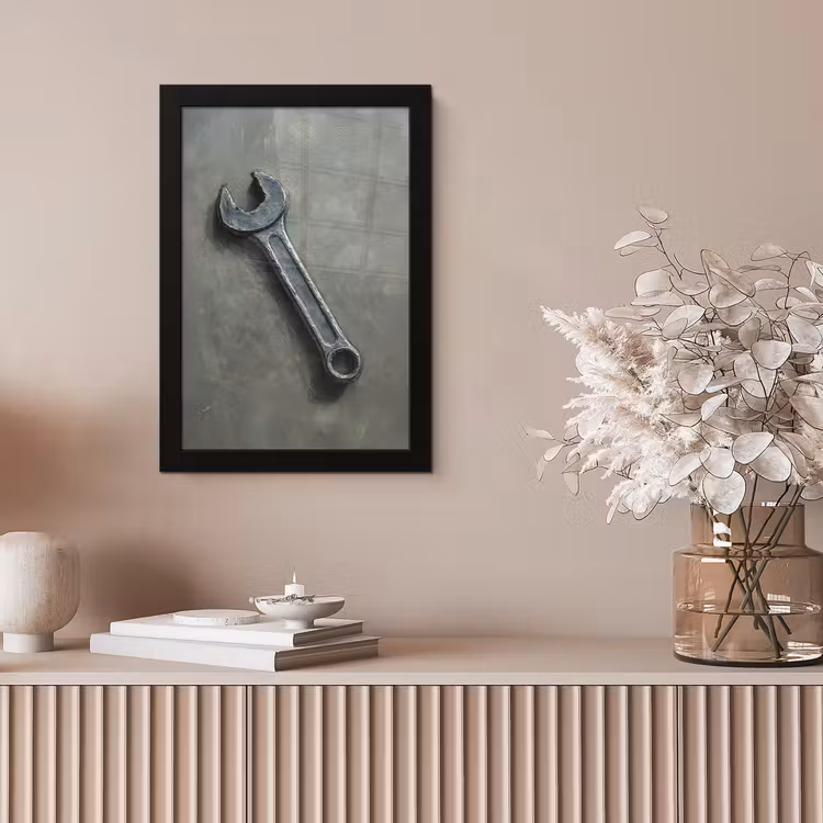 Poster met lijst - Steeksleutel - Schilderij - Gereedschap - Verf — 5
