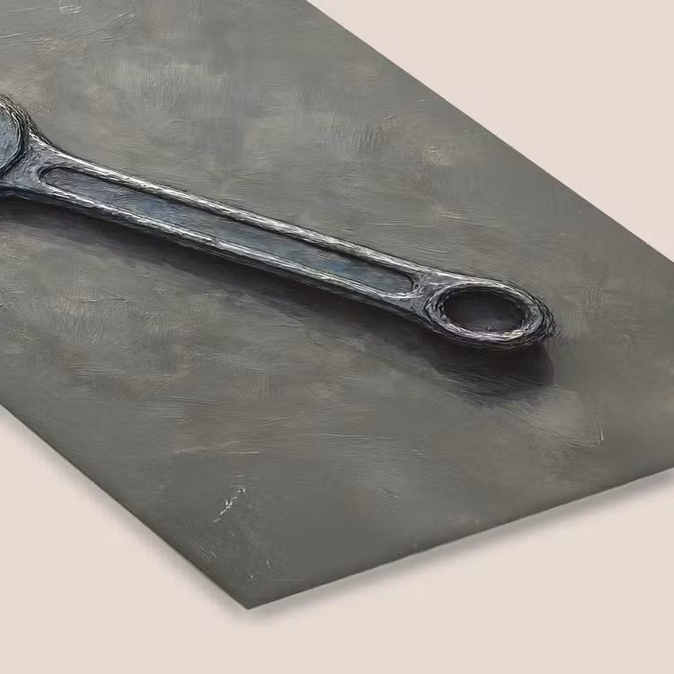 Poster met lijst - Steeksleutel - Schilderij - Gereedschap - Verf — 7