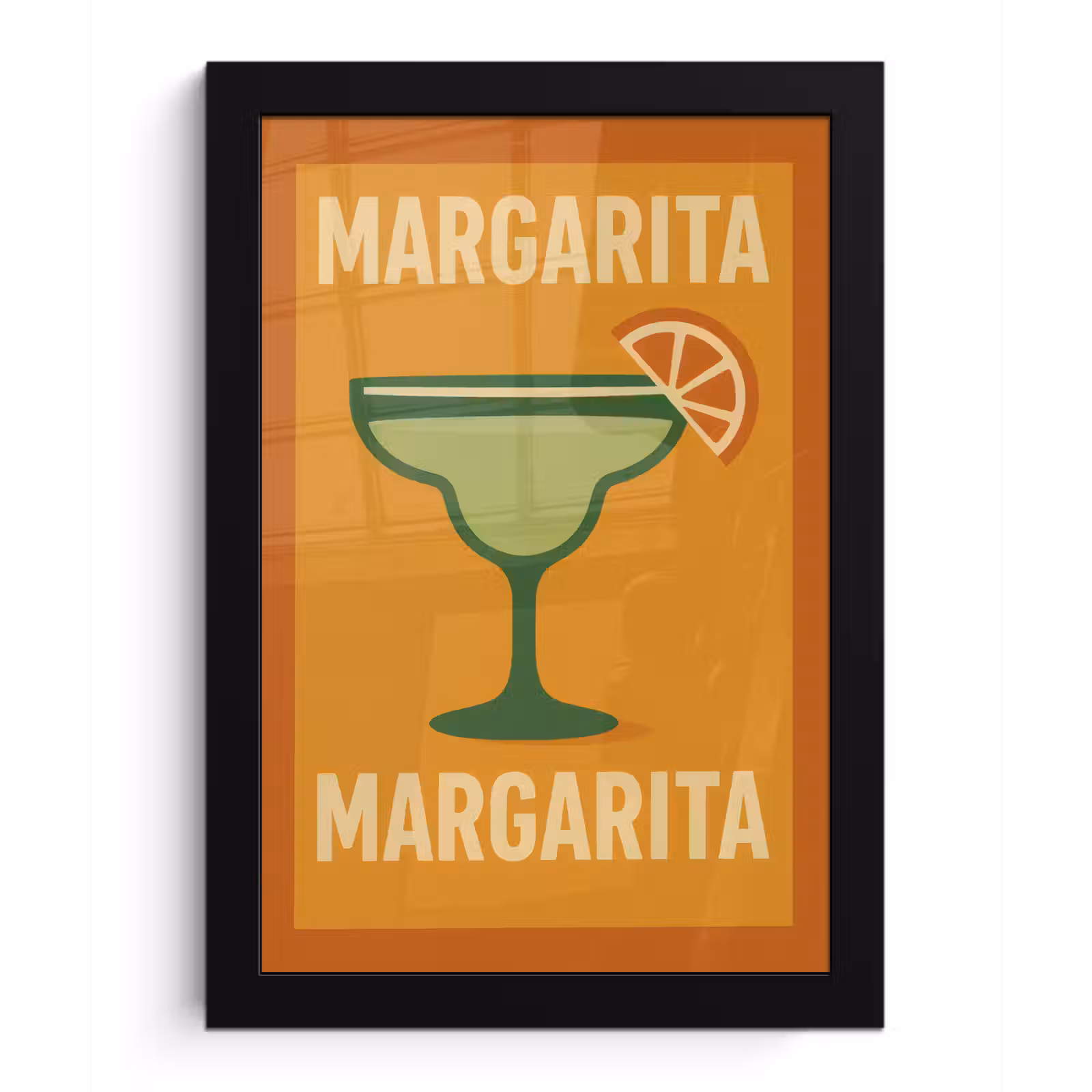 Poster met lijst - Illustratie - Margarita - Sinaasappelschijf - Oranje — 1