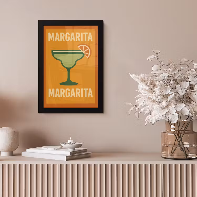 Poster met lijst - Illustratie - Margarita - Sinaasappelschijf - Oranje — 5