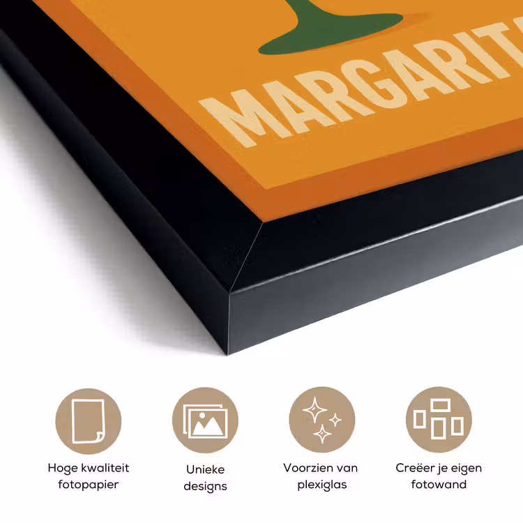 Poster met lijst - Illustratie - Margarita - Sinaasappelschijf - Oranje — 6