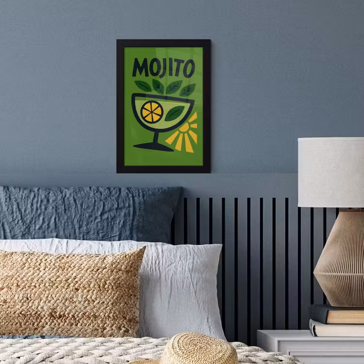 Poster met lijst - Mojito - Cocktail - Citroen - Groen — 3