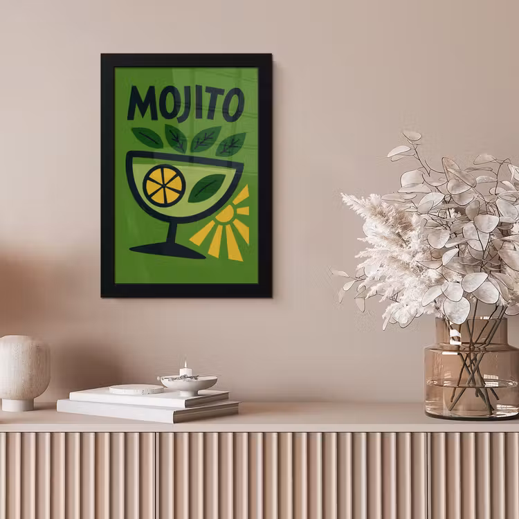 Poster met lijst - Mojito - Cocktail - Citroen - Groen — 5