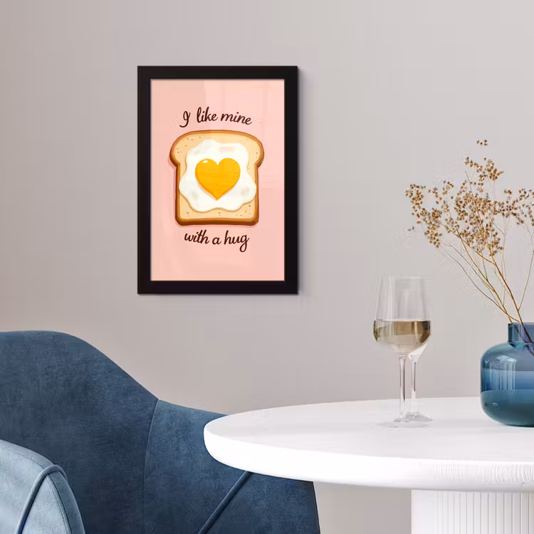 Poster met lijst - Brood - Illustratie - Quote - Roze — 4