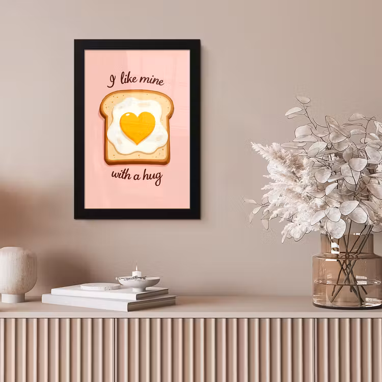 Poster met lijst - Brood - Illustratie - Quote - Roze — 5