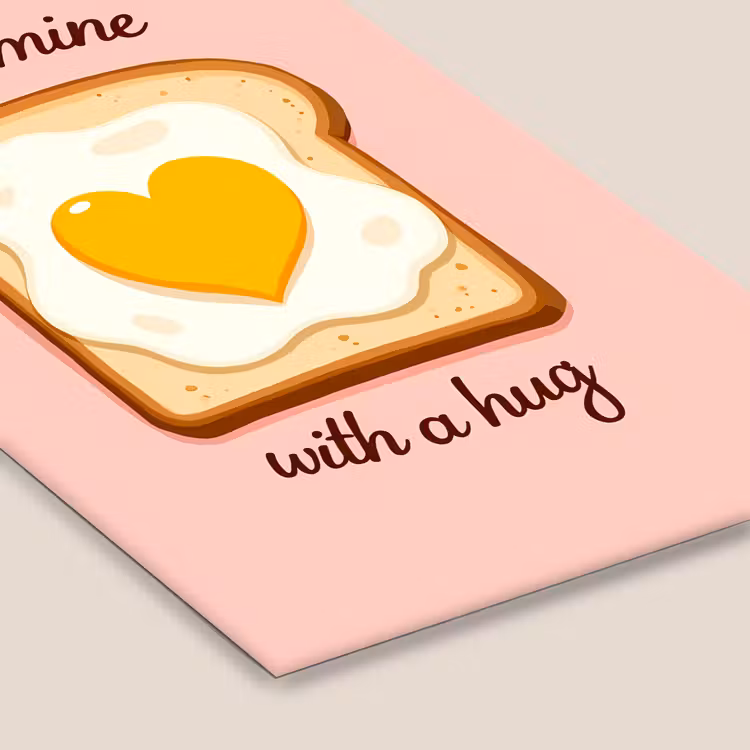 Poster met lijst - Brood - Illustratie - Quote - Roze — 7