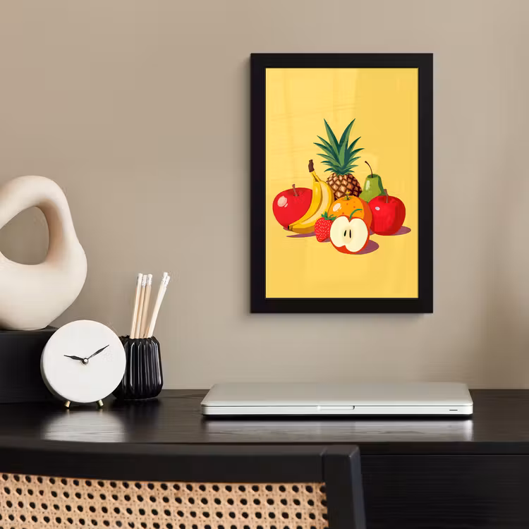 Poster met lijst - Fruit - Illustratie - Kleurrijk — 2