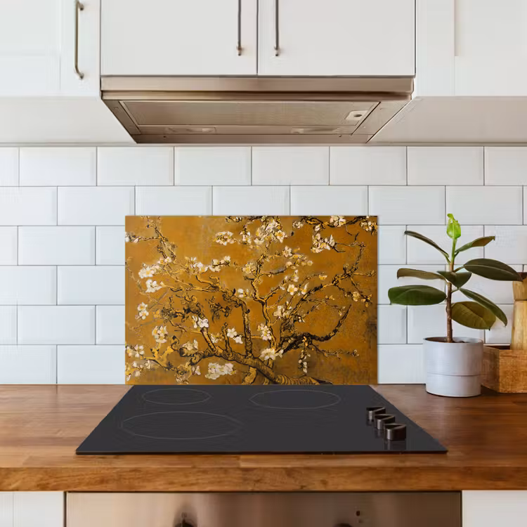 Spatscherm keuken - Amandelbloesem - Kunst - Van Gogh - Goud — 6
