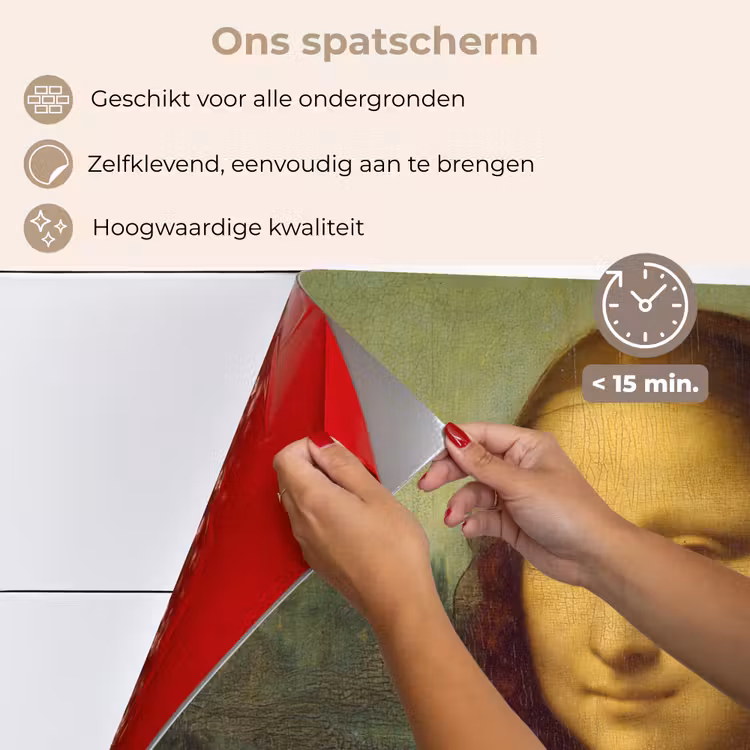 Spatscherm keuken - Mona Lisa - Leonardo da Vinci — 4