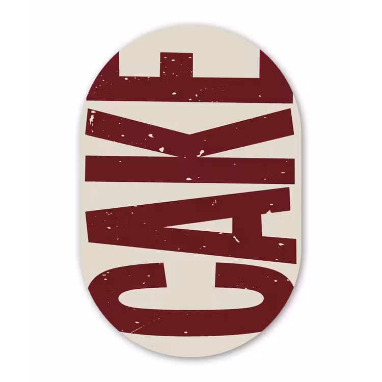 Muurovaal - aluminium - Red - Cake - Decoratie - Eten — 1