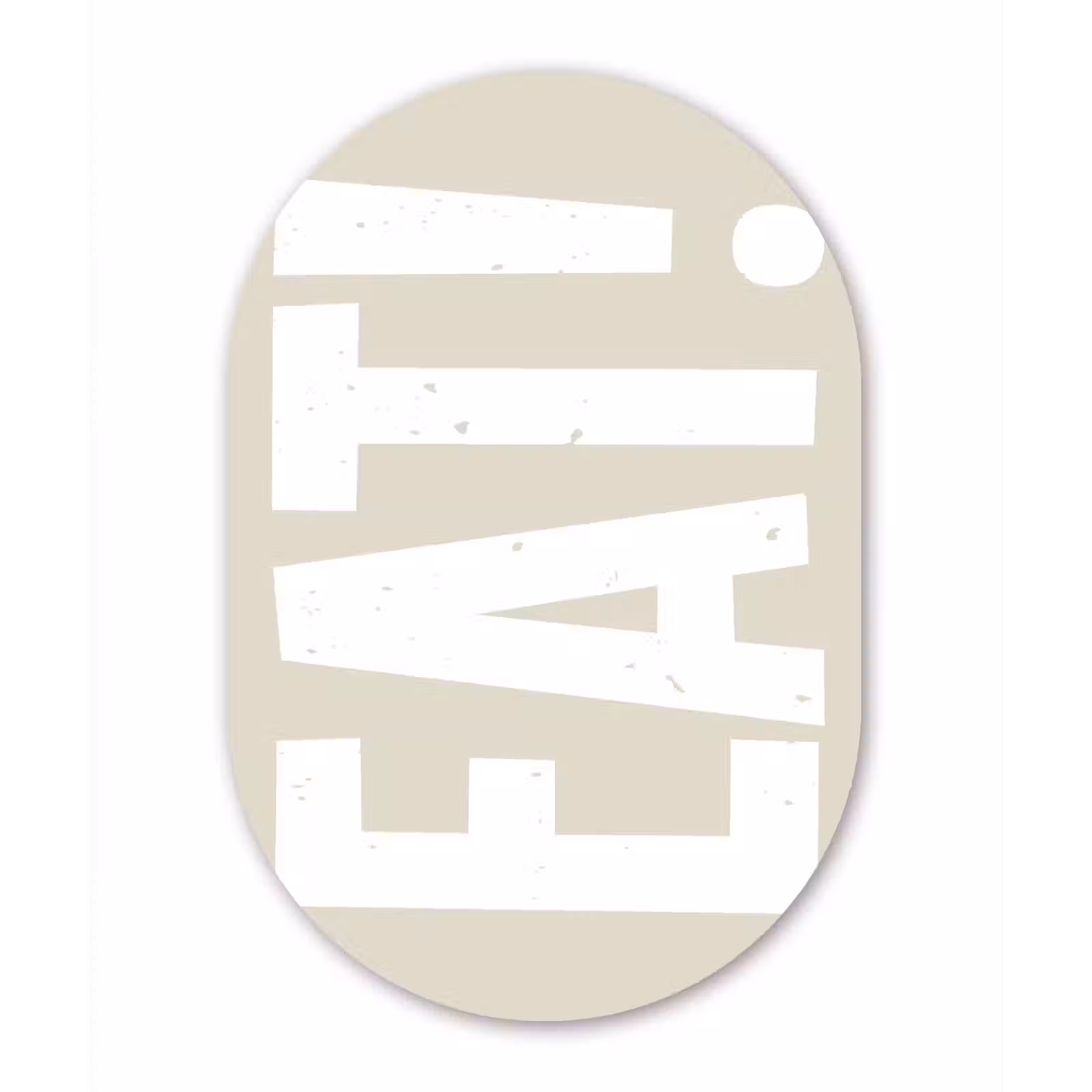 Muurovaal - aluminium - Eten - Decoratie - Beige - Wit — 1