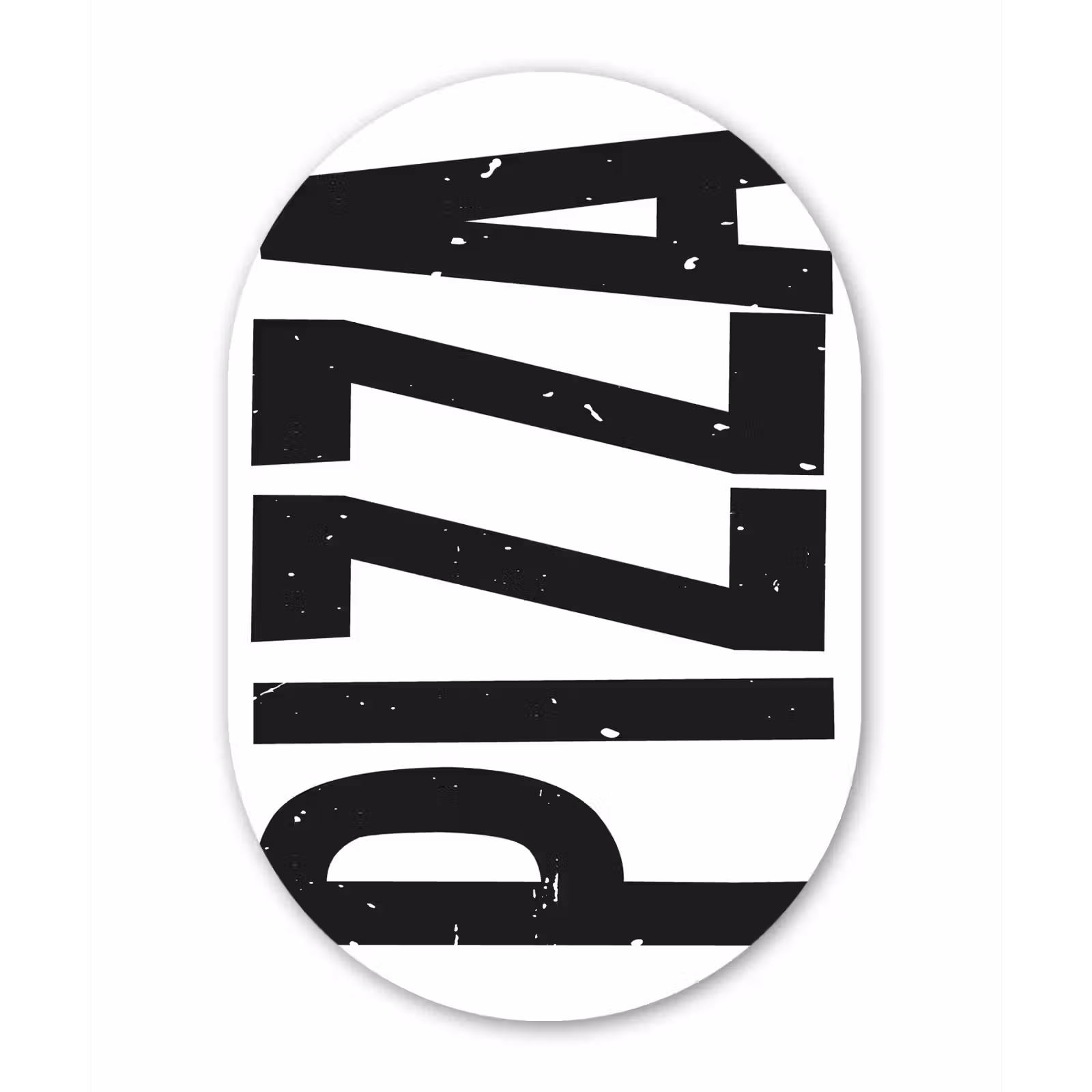 Muurovaal - aluminium - Pizza - Japandi - Decoratie - Vintage — 1