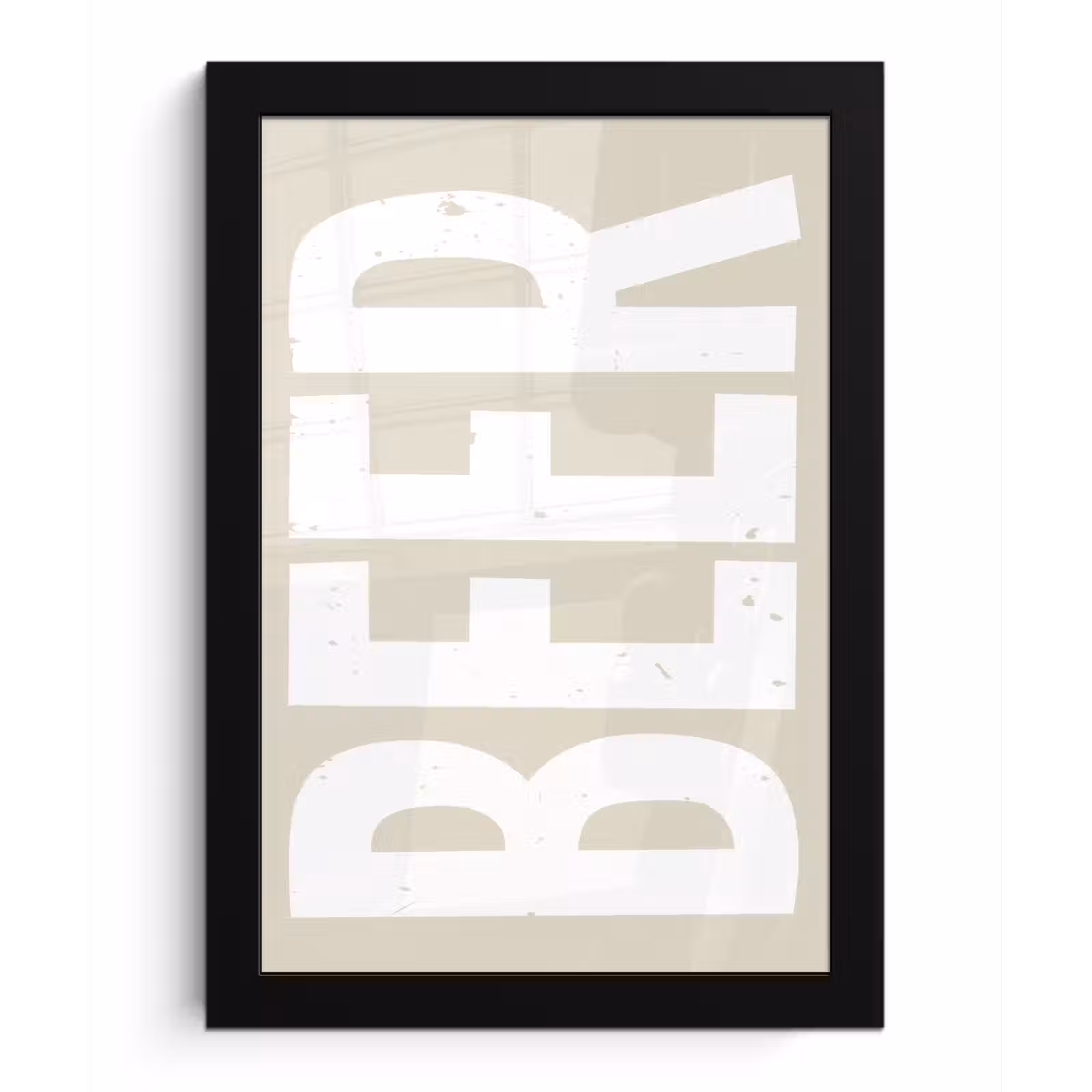 Poster met lijst - Beer - Japandi - Beige - Decoratie — 1