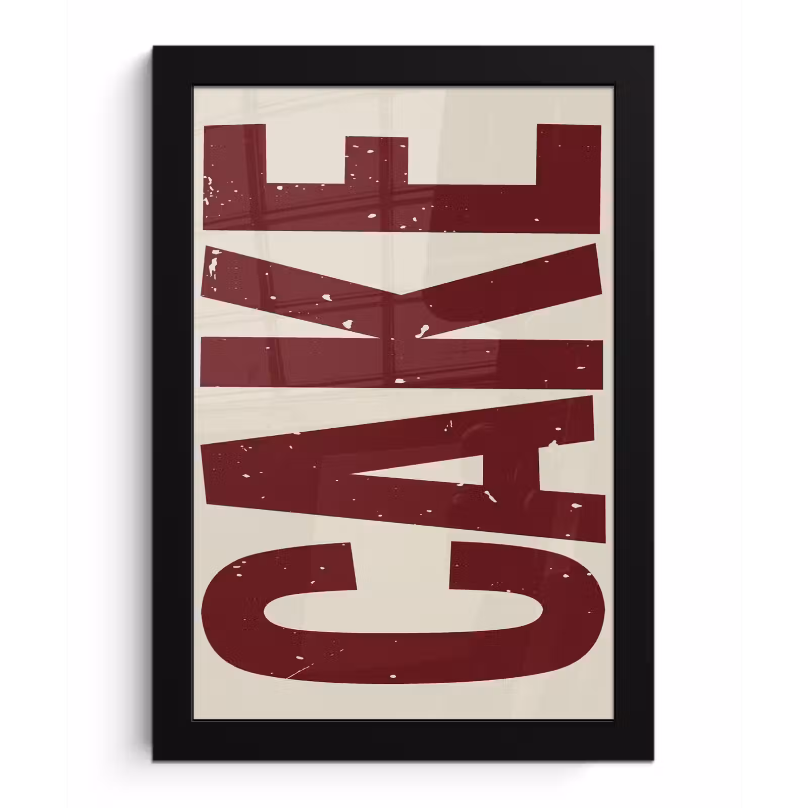 Poster met lijst - Red - Cake - Decoratie - Eten — 1