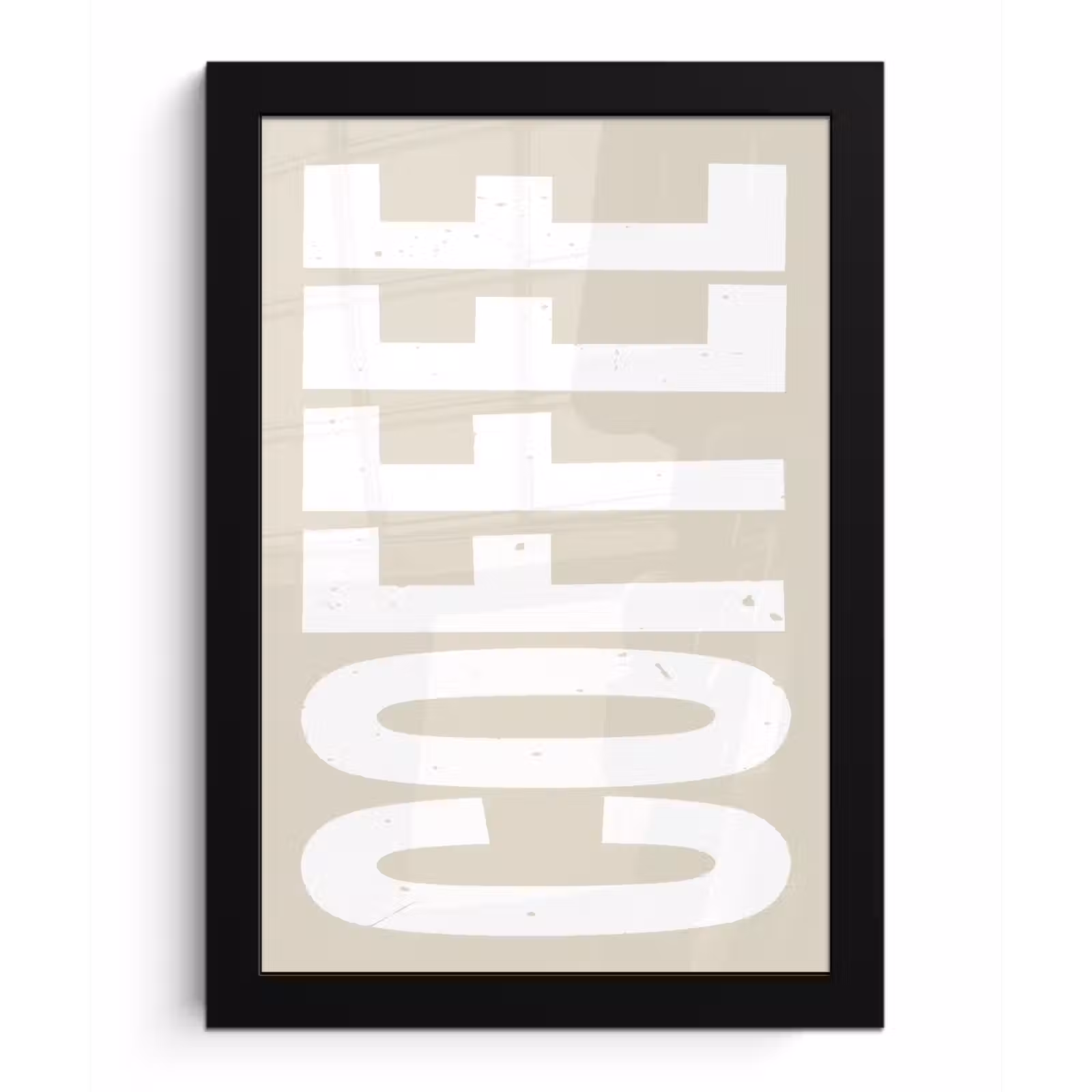 Poster met lijst - Wit - Koffie - Vintage - Decoratie — 1