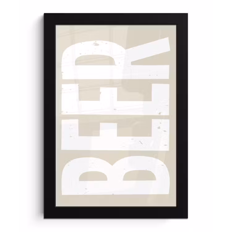 Poster met lijst - Beer - Japandi - Beige - Decoratie — 1