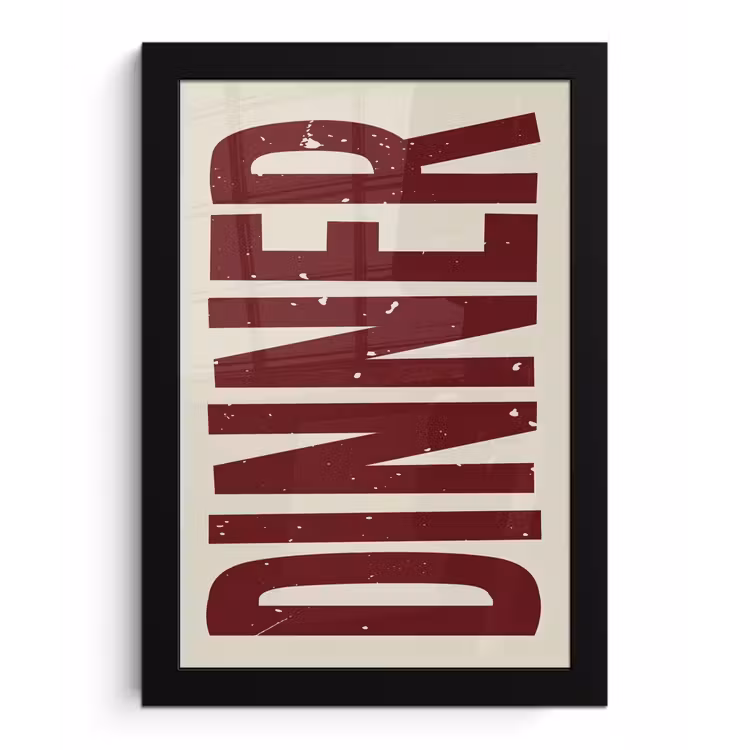 Poster met lijst - Eten - Decoratie - Rood - Vintage — 1