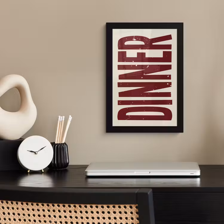 Poster met lijst - Eten - Decoratie - Rood - Vintage — 2