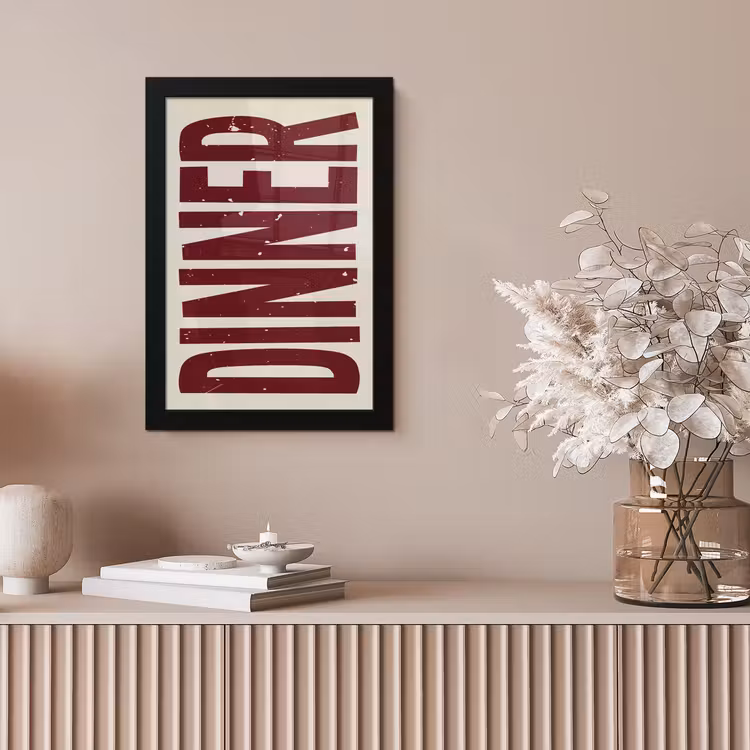Poster met lijst - Eten - Decoratie - Rood - Vintage — 5