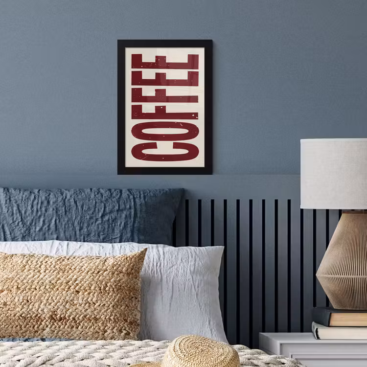 Poster met lijst - Koffie -Japandi - Rood - Vintage — 3