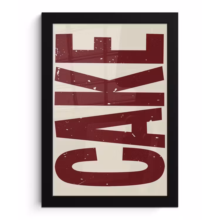 Poster met lijst - Red - Cake - Decoratie - Eten — 1